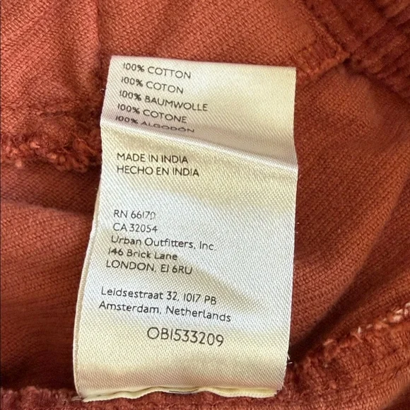 Free People We The Free Rust Corduroy Raw Hem Jacket Small - Picture 5 of 7